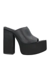 Paloma Barceló Woman Sandals Black Size 7 Soft Leather