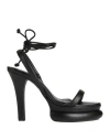 Paloma Barceló Woman Sandals Black Size 7 Leather In Black