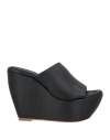 Paloma Barceló Woman Sandals Black Size 8 Leather In Black
