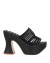 Paloma Barceló Woman Sandals Black Size 8 Soft Leather