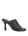 Paloma Barceló Woman Sandals Black Size 8 Soft Leather