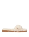 Paloma Barceló Woman Sandals Cream Size 7 Leather