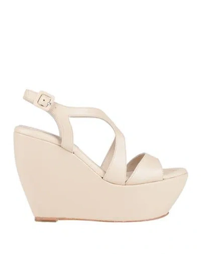 PALOMA BARCELÓ PALOMA BARCELÓ WOMAN SANDALS CREAM SIZE 8 LEATHER