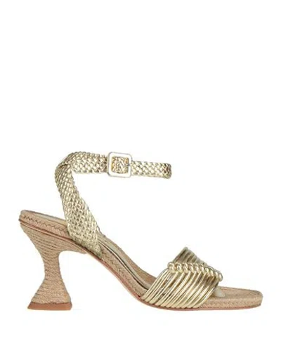 Paloma Barceló Woman Sandals Gold Size 9.5 Leather