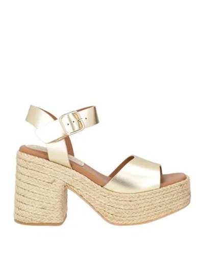 Paloma Barceló Woman Sandals Gold Size 8 Leather