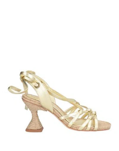 Paloma Barceló Woman Sandals Gold Size 8 Leather