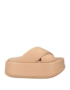 Paloma Barceló Woman Sandals Beige Size 7 Soft Leather