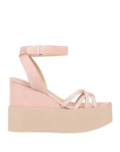Paloma Barceló Woman Sandals Light Pink Size 8 Leather