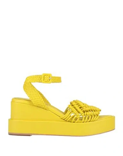 Paloma Barceló Woman Sandals Lime Green Size 5 Leather