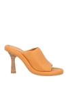Paloma Barceló Woman Sandals Marigold Size 8 Soft Leather In Yellow