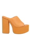 Paloma Barceló Woman Sandals Marigold Size 8 Soft Leather In Yellow