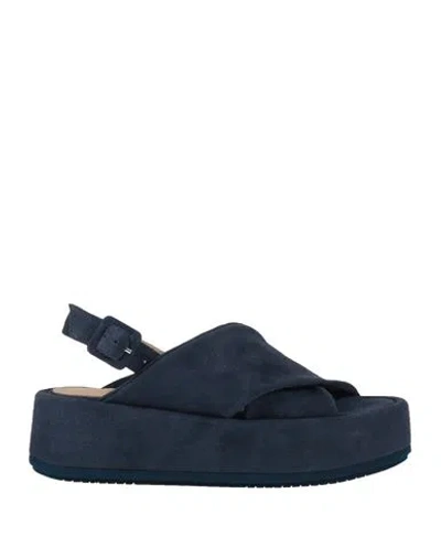 Paloma Barceló Woman Sandals Navy Size 9.5 Leather