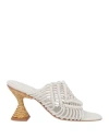 Paloma Barceló Woman Sandals Off White Size 8 Leather