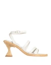 Paloma Barceló Woman Sandals Off White Size 9 Leather In White