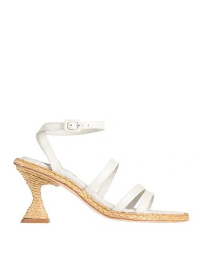 Paloma Barceló Woman Sandals Off White Size 9 Leather