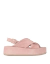Paloma Barceló Woman Sandals Pink Size 8 Leather