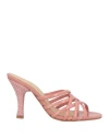 Paloma Barceló Woman Sandals Pink Size 7 Leather In Pink