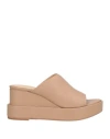 Paloma Barceló Woman Sandals Sand Size 8 Leather In Beige