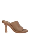 Paloma Barceló Woman Sandals Tan Size 6 Soft Leather In Brown