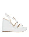 Paloma Barceló Woman Sandals White Size 6 Leather In White