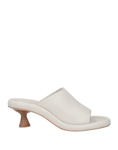 Paloma Barceló Woman Sandals White Size 7 Leather In Multi