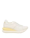 Paloma Barceló Woman Sneakers Ivory Size 10 Leather In Beige