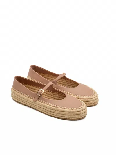 Paloma Barceló Women's Olimpia Ballerina Mary Janes In Beige In Pink