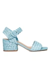 Paloma Barceló Mariba Sandal In Light Blue Raffia In Blue