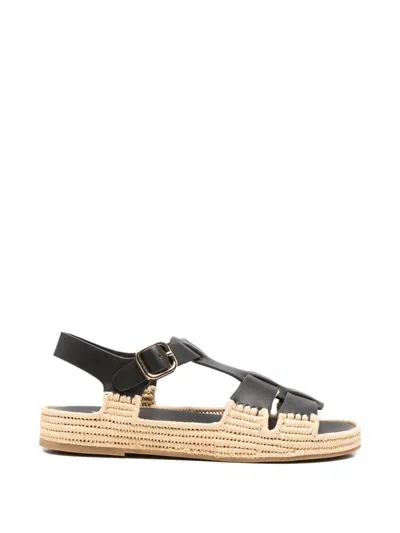 Paloma Barceló Yuka Leather Sandals In Black