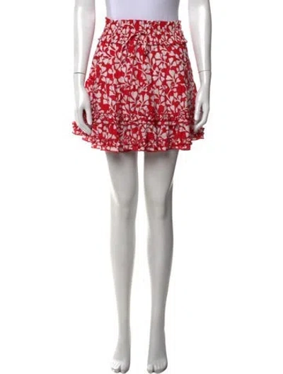 Pre-owned Paloma Blue Floral Print Mini Skirt In Red