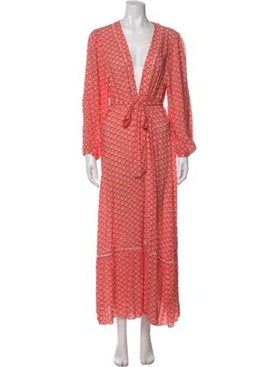 Pre-owned Paloma Blue Printed Long Dress In Multi