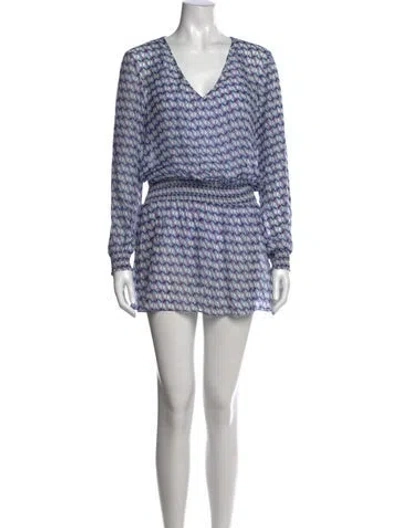 Pre-owned Paloma Blue Silk Mini Dress In Blue/purple