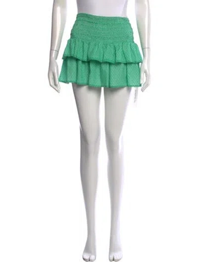 Pre-owned Paloma Blue Silk Mini Skirt In Green