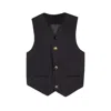 Paloma Lira Men's Black Office Vest In Black