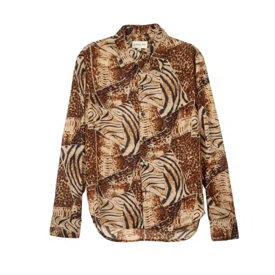 Paloma Lira Men's Brown Tiger Shirt