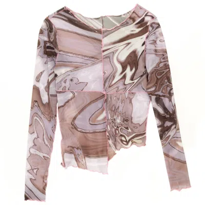 Paloma Lira Men's Grey Galaxy Mesh Top