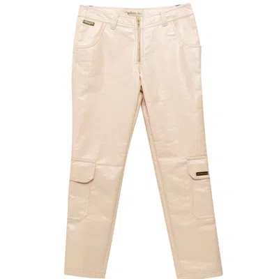 Paloma Lira Men's Neutrals Vinyl Skin Pants In Brown
