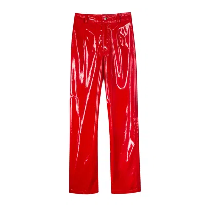 Paloma Lira Men's Plastic Pants Red