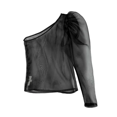 Paloma Lira Women's Black One Shoulder Top