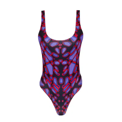 Paloma Lira Women's Black / Pink / Purple Red Web Armor Marfa In Black/pink/purple