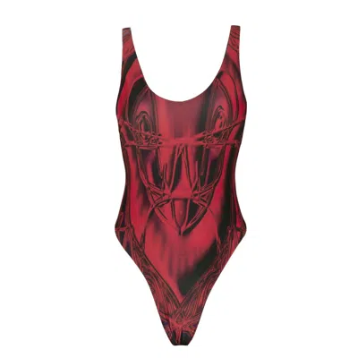 Paloma Lira Women's Black / Red Red Heart Marfa In Black/red