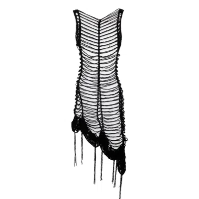 Paloma Lira Women's Black Spiderweb Dress