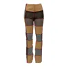 Paloma Lira Women's Brown Patchwork Knitwear Upcycled Pants In Brown