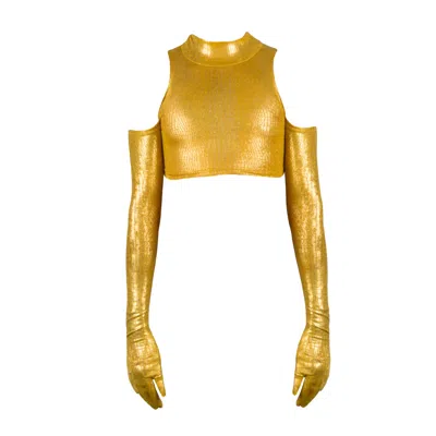 Paloma Lira Women's Gold Gloves Magic Crop Top