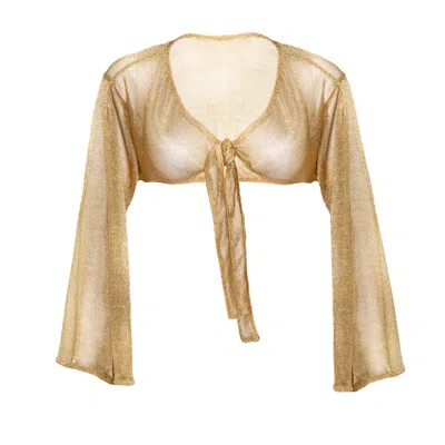 Paloma Lira Women's Gold Shimmery Top