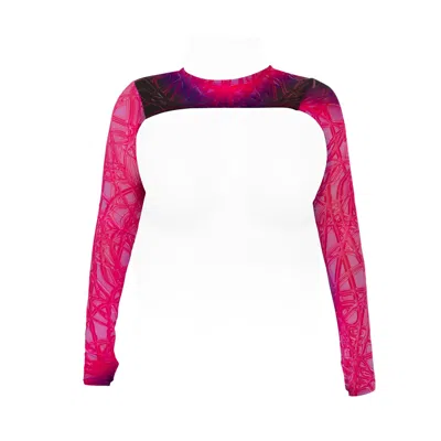 Paloma Lira Women's Pink / Purple Cherry Crystal Sleeves In Pink/purple