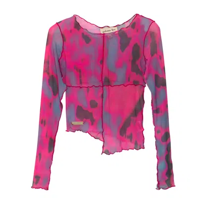 Paloma Lira Women's Pink / Purple Cyber Top In Pink/purple