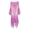 PALOMA LIRA WOMEN'S PINK / PURPLE PLASTIC VICTORIAN DRESS