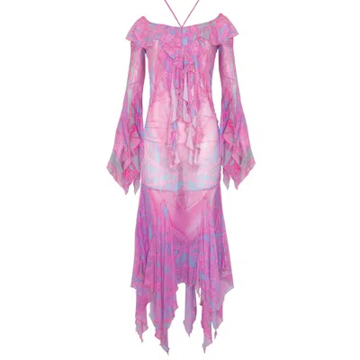 Paloma Lira Women's Pink / Purple Plastic Victorian Dress In Pink/purple