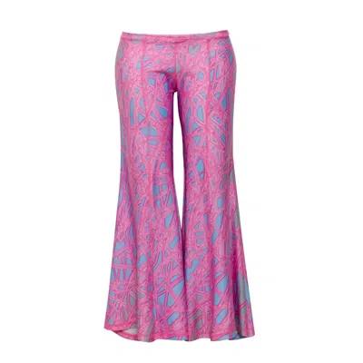 Paloma Lira Women's Pink / Purple Plastic Victorian Low Rise Pants In Pink/purple